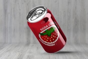 Soda Can Mockup Free PSD
