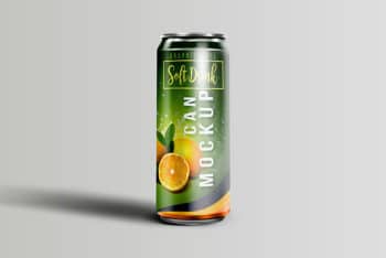 Soft Drink Can Mockup