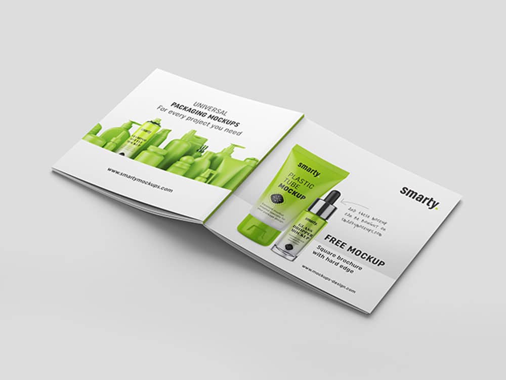 Download Download This Free Square Brochure Mockup In PSD - Designhooks PSD Mockup Templates
