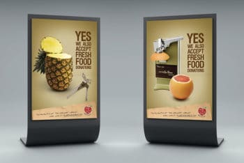 Free Table Display Stand Mockup In PSD