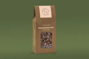 Tuck Lid Window Box Mockup in PSD