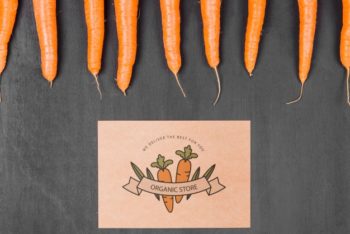 Free Customizable Carrots Mockup in PSD
