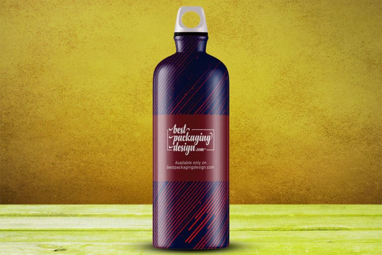 Download Download Sport Water Bottle Mockup with Carabiner - Designhooks
