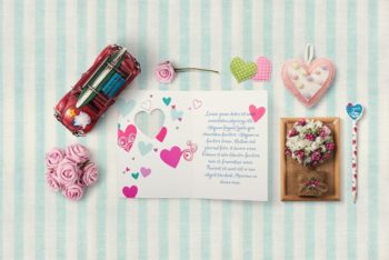 Free Love Hero Image Design Mockup in PSD