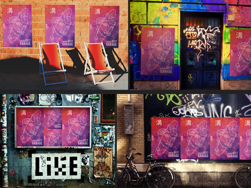 Download Free Urban Poster Scenes Mockup in PSD - DesignHooks