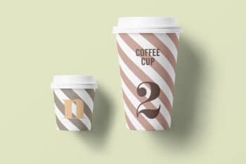 Free Realistic Paper Cup Design Mockup in PSD