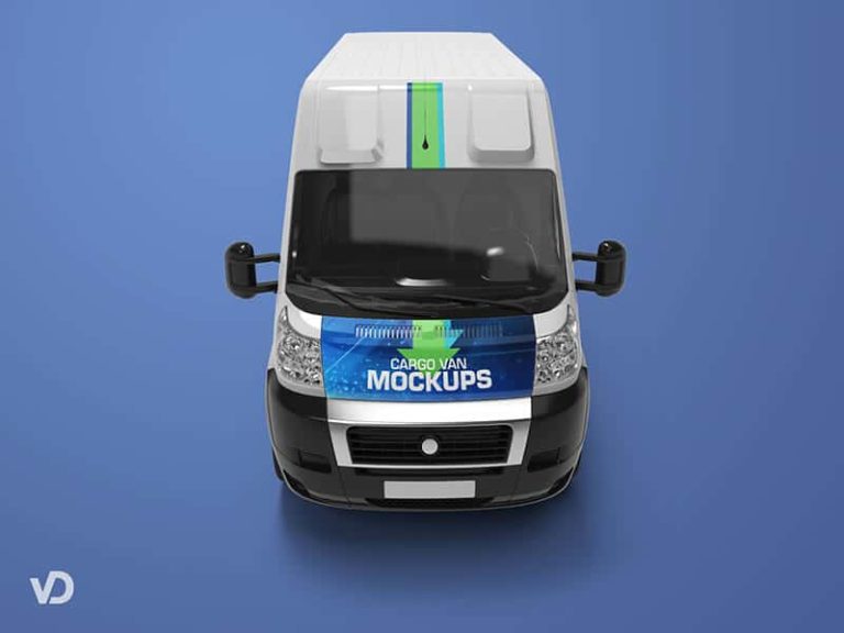 Download Free Customizable Delivery Cargo Van Mockup in PSD - DesignHooks