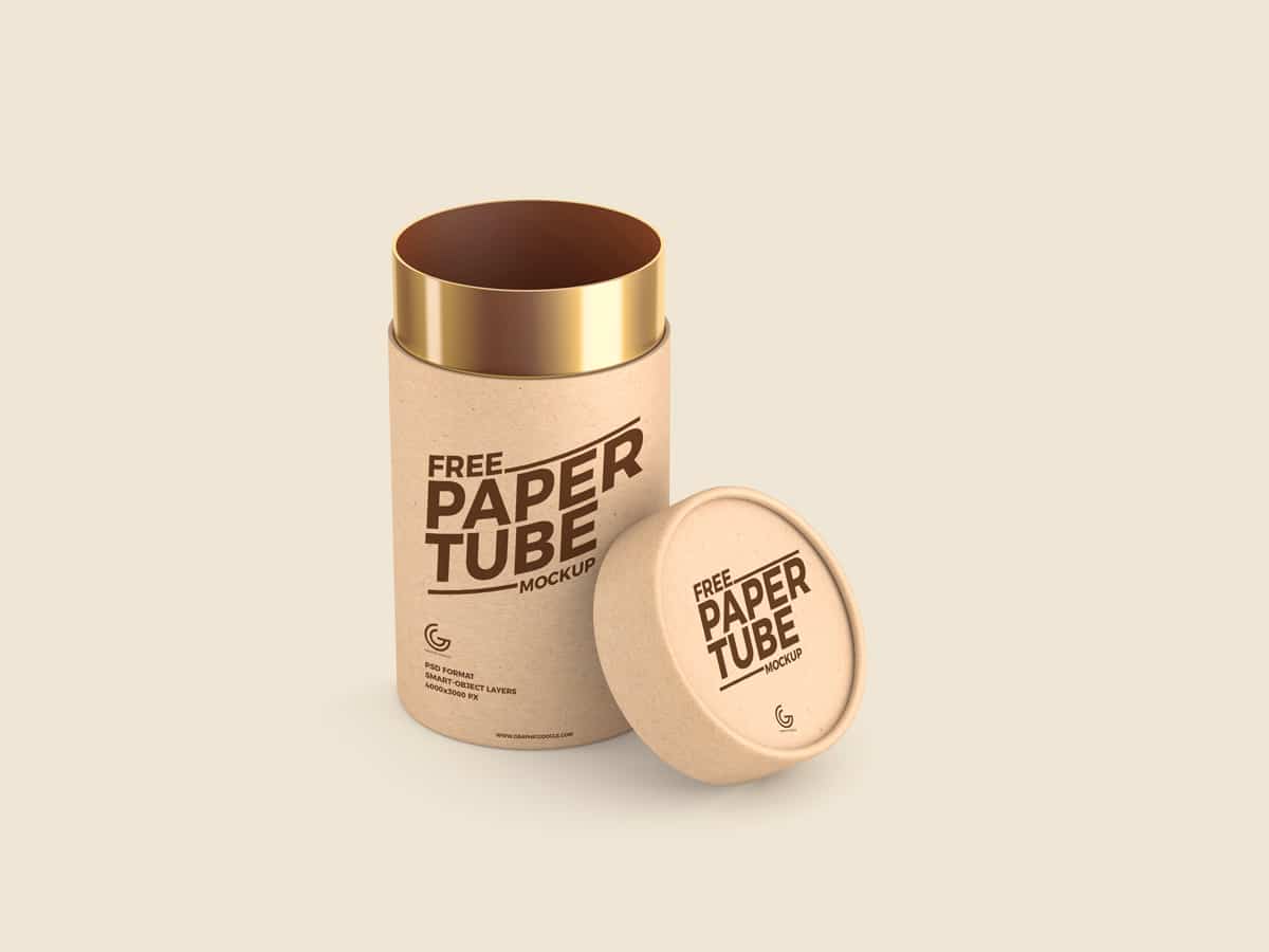 Customizable tube packaging mockup free information