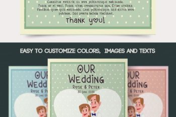 Cute & Sober Wedding Flyer PSD Mockup