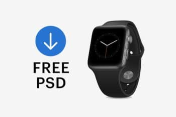 Classy Apple Watch Mockup Available in PSD Format