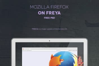 Free Freya Mozilla Firefox Browser Mockup in PSD