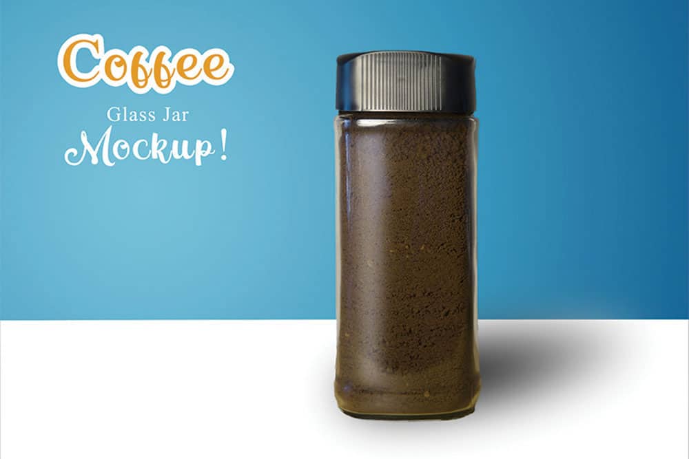 Download Free Download Coffee Glass Jar Mockup In PSD - Designhooks