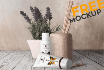 Cosmetic Product Packaging PSD Mockup – Natural Look & Useful Features