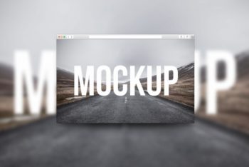 Free Creative Mac Browser Mockup in PSD