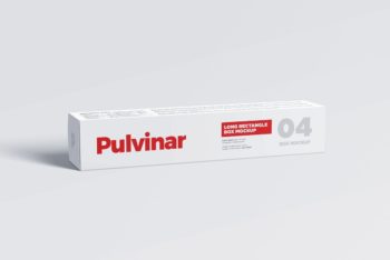 Free Long Rectangular Box Packaging Mockup in PSD