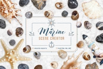 Free Marine Scene Flyer Design Mockup in PSD