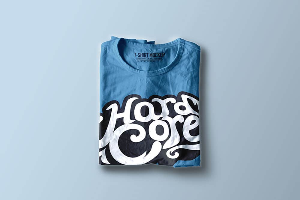 Download Download This Folded T-Shirt Mockup in PSD - Designhooks