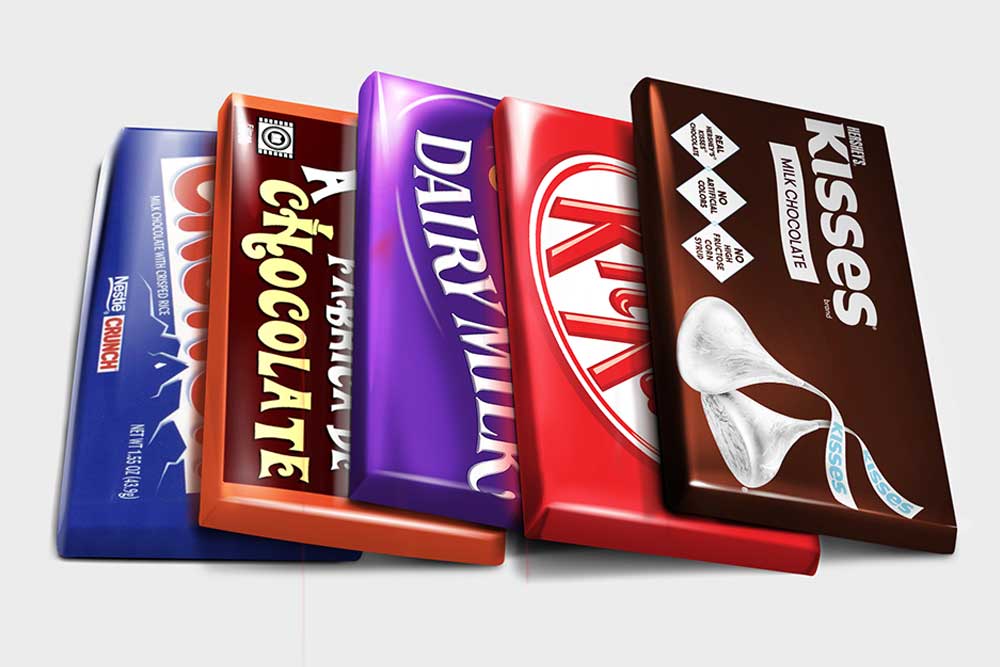 free chocolate bar packaging mockup