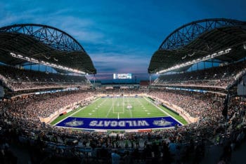 Free Realistic Football Field Mockup in PSD