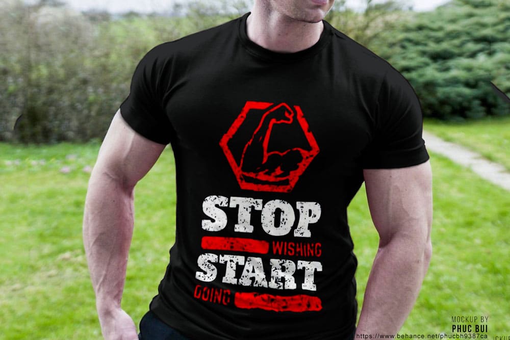 Download Download This Free Gym Shirt Mockup In PSD - Designhooks