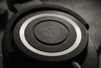 Free Headphone Logo Closeup Mockup in PSD