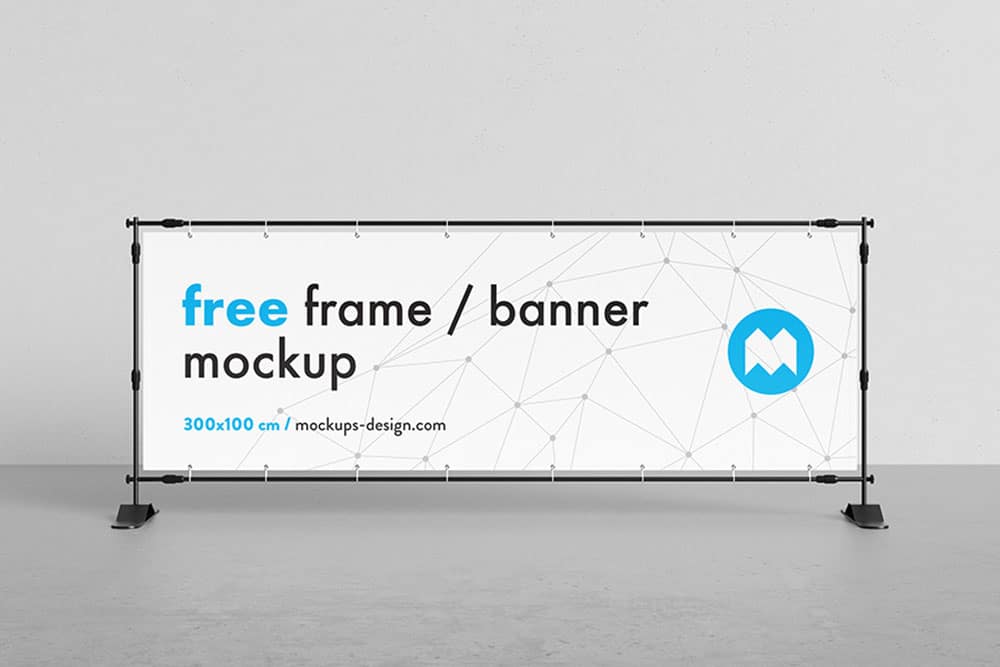 free horizontal banner mockup