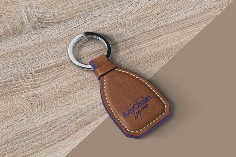 Download Download This Free Leather Keychain Mockup in PSD - Designhooks