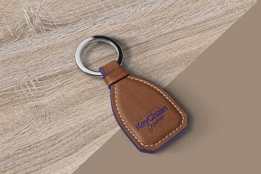 Download This Free Leather Keychain Mockup in PSD - Designhooks