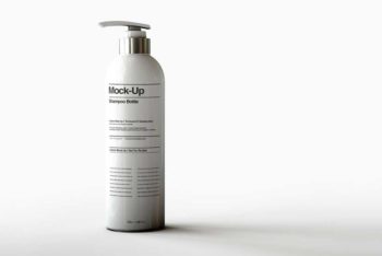 Free Pump Bottle Mockup