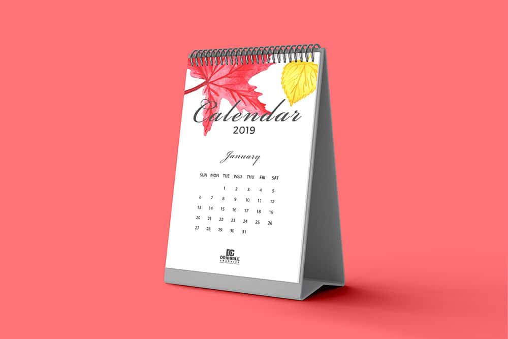 Download This Free Table Calendar Mockup In Psd Designhooks