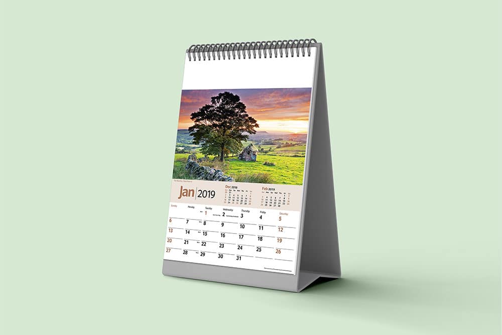 Download Download This Free Table Calendar Mockup In PSD - Designhooks.