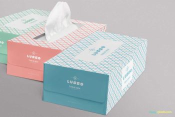 Free Tissue Box Mockup in PSD