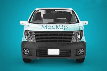 Free Van Vehicle PSD Mockup
