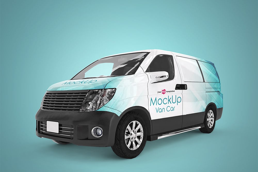 Download Download This Free Van Vehicle PSD Mockup in PSD - Designhooks