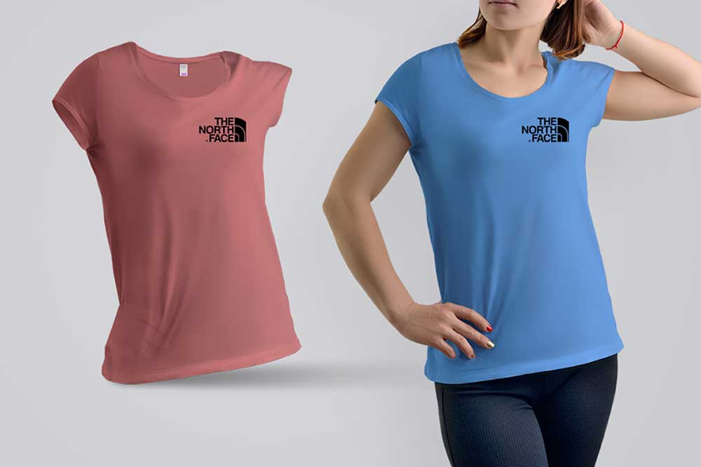 Download Download This Free Woman T-Shirt PSD Mockup - Designhooks PSD Mockup Templates