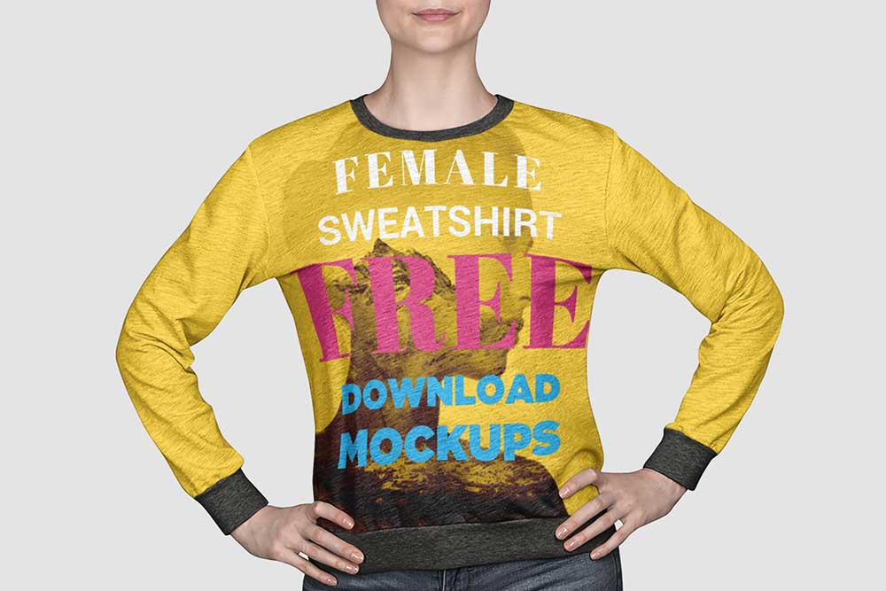 women sweatshirt mockup