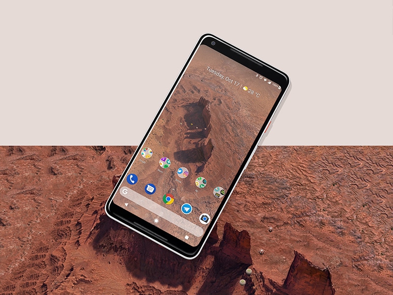 Free Large Google Pixel Phone Mockup in PSD DesignHooks