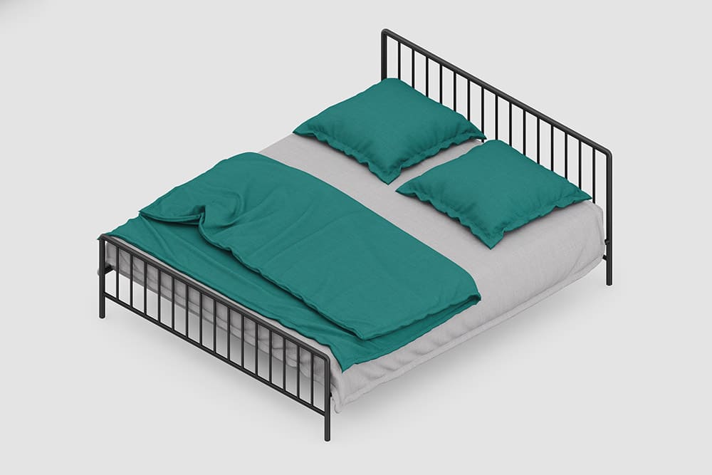 Download This Free Isometric Bed Mockup In PSD - Designhooks