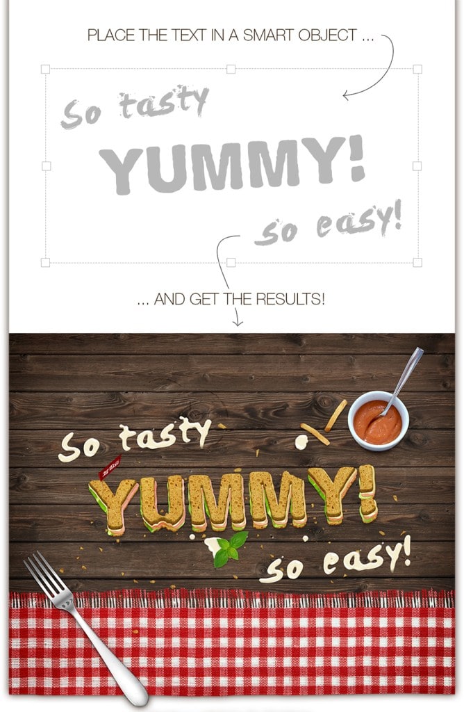 Sandwich Text Design