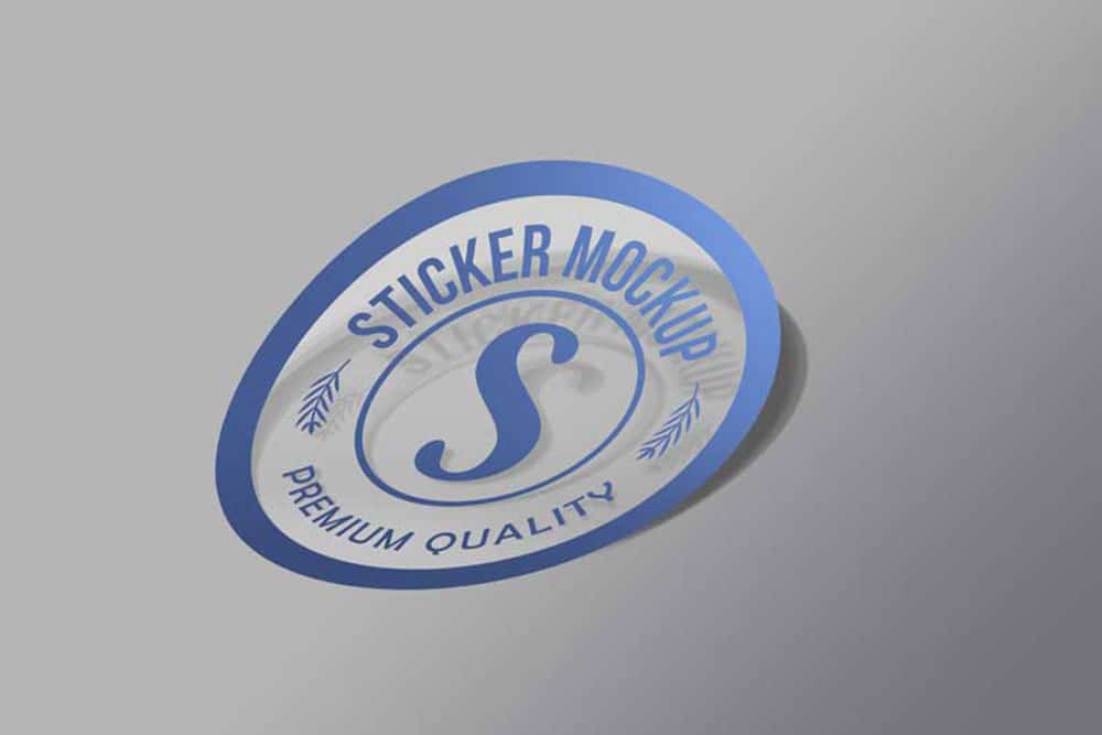 sticker mockup free psd