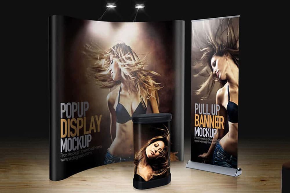 trade show display mockup