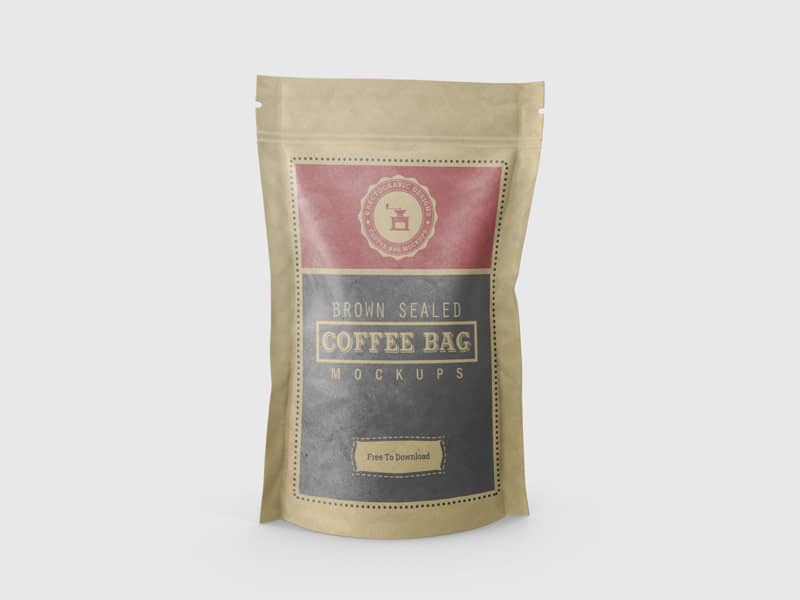 Download Sealed Coffee Pouch PSD Mockup Download For Free | DesignHooks