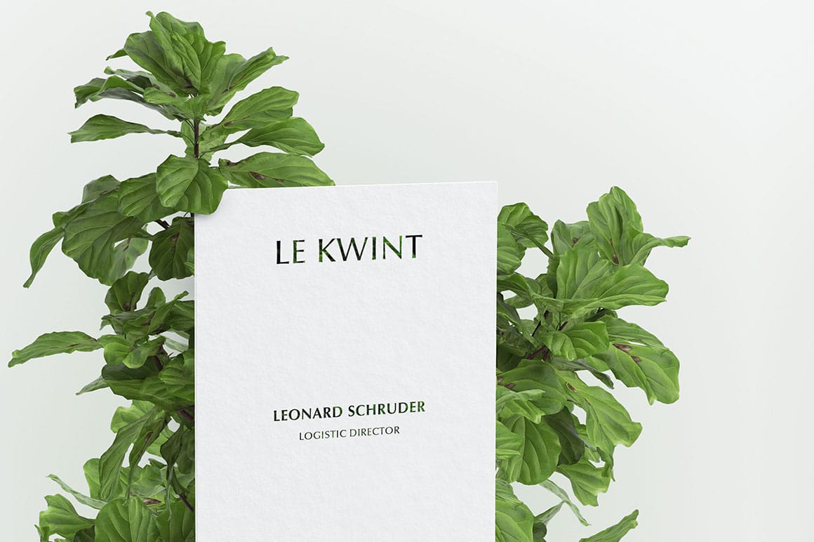 Business Card Plus Florals Scene