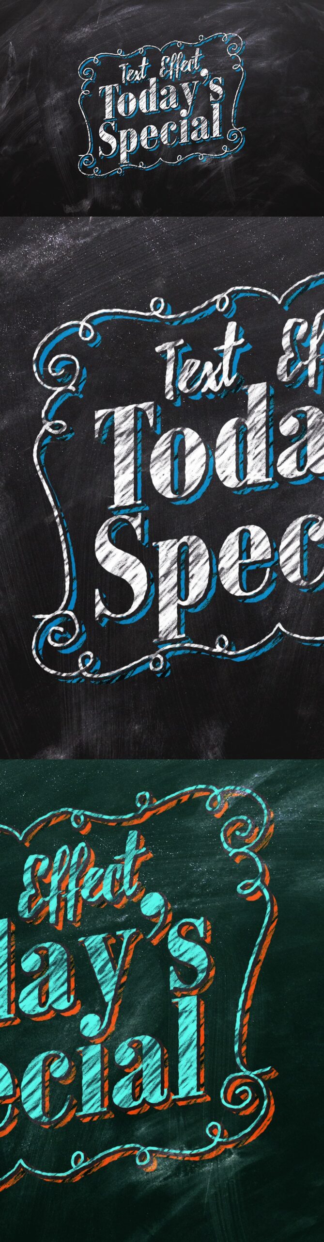 Chalkboard Text Effect Design