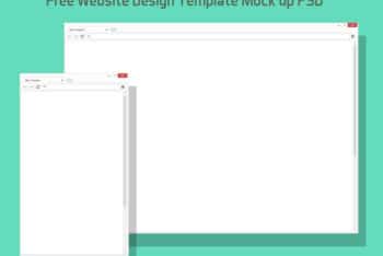 Free Simple Barebones Desktop Browser Mockup in PSD
