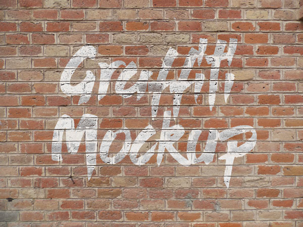 Download Free Graffiti Logo Plus Brick Wall Mockup in PSD - DesignHooks