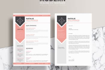 Resume PSD Mockup Available For Free