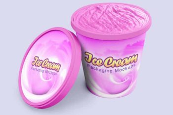 Ice Cream Bucket PSD Mockup – Nice Look & Useful Features