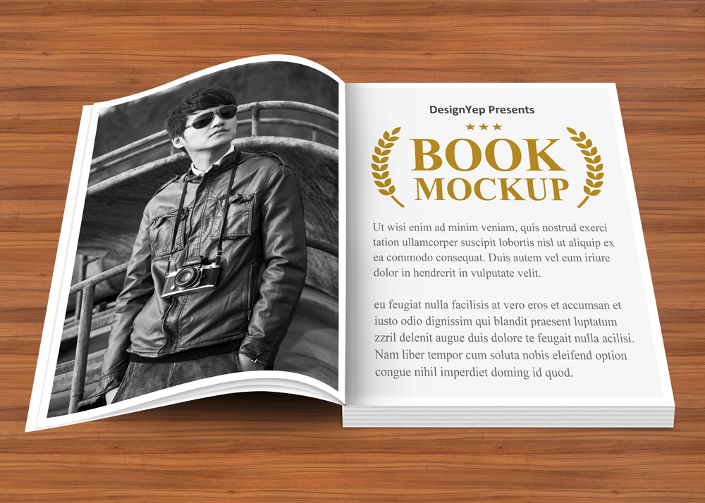 Download Open Book Design PSD Mockup Download For Free | DesignHooks