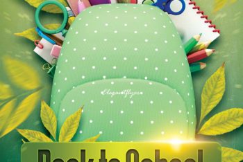 Free Back To School Flyer Mockup In PSD